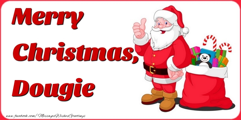 Greetings Cards for Christmas - Gift Box & Santa Claus | Merry Christmas, Dougie