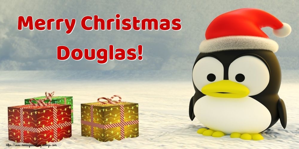 Greetings Cards for Christmas - Animation & Gift Box | Merry Christmas Douglas!