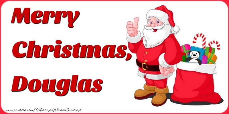 Greetings Cards for Christmas - Gift Box & Santa Claus | Merry Christmas, Douglas