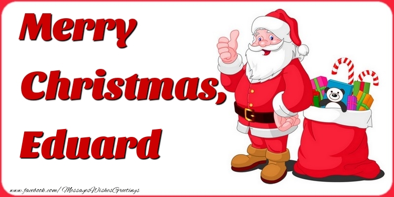 Greetings Cards for Christmas - Gift Box & Santa Claus | Merry Christmas, Eduard