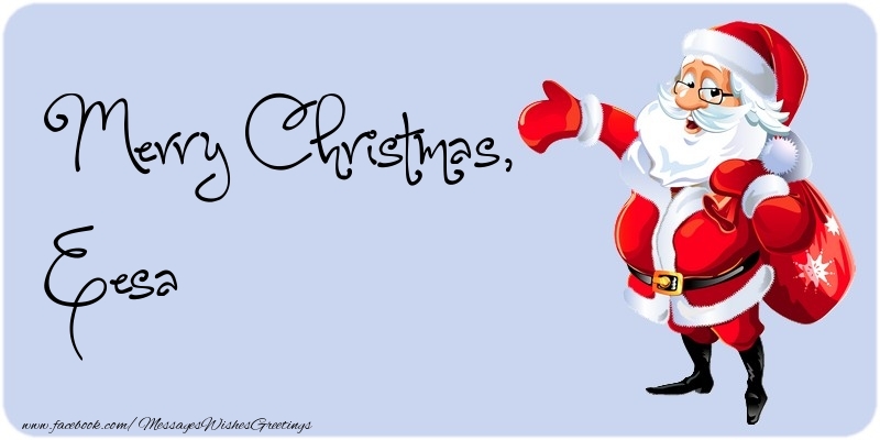 Greetings Cards for Christmas - Merry Christmas, Eesa