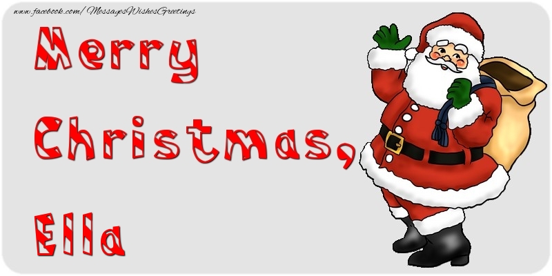 Greetings Cards for Christmas - Santa Claus | Merry Christmas, Ella