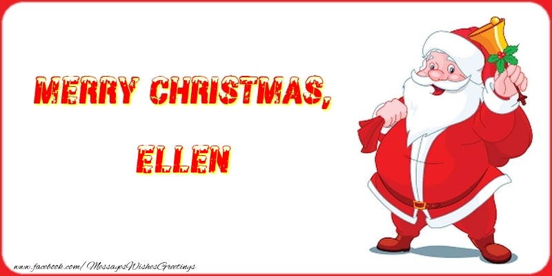 Greetings Cards for Christmas - Merry Christmas, Ellen
