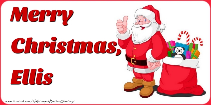 Greetings Cards for Christmas - Gift Box & Santa Claus | Merry Christmas, Ellis