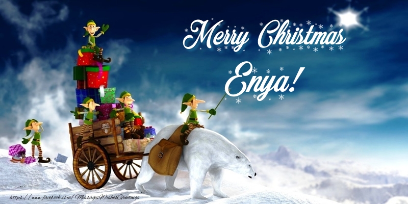 Greetings Cards for Christmas - Animation & Gift Box | Merry Christmas Enya!