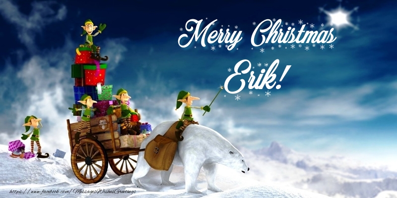 Greetings Cards for Christmas - Animation & Gift Box | Merry Christmas Erik!