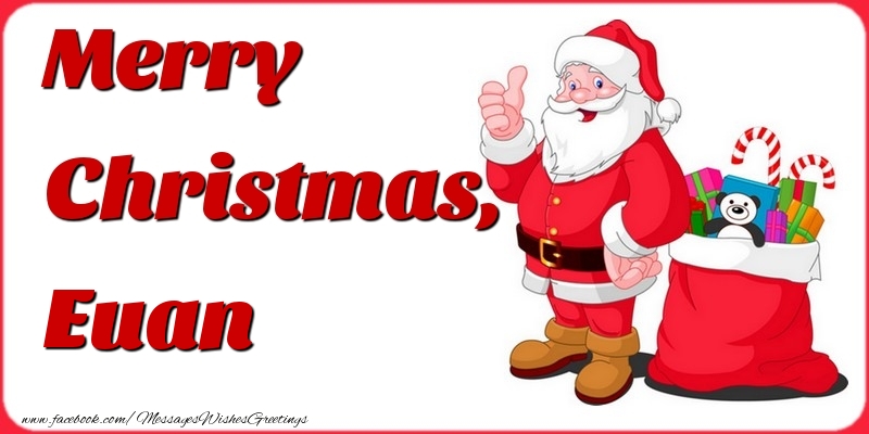 Greetings Cards for Christmas - Gift Box & Santa Claus | Merry Christmas, Euan