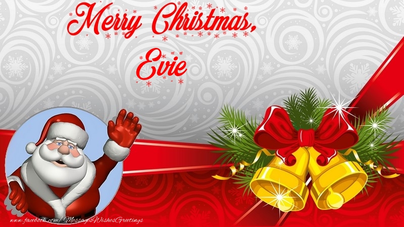 Greetings Cards for Christmas - Merry Christmas, Evie
