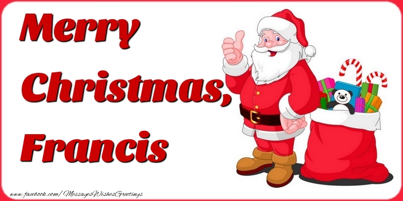 Greetings Cards for Christmas - Gift Box & Santa Claus | Merry Christmas, Francis