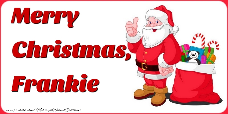 Greetings Cards for Christmas - Gift Box & Santa Claus | Merry Christmas, Frankie