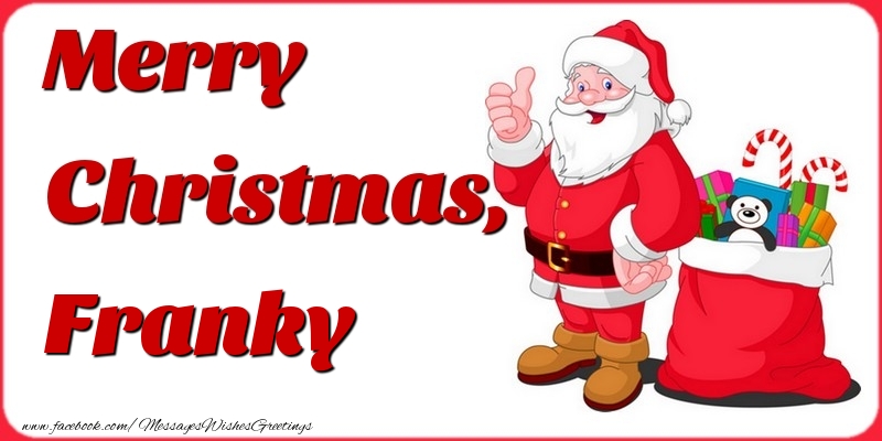 Greetings Cards for Christmas - Gift Box & Santa Claus | Merry Christmas, Franky