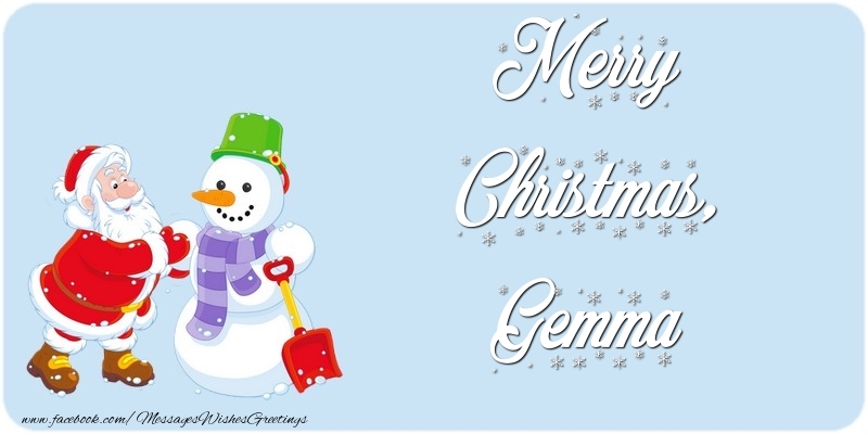Greetings Cards for Christmas - Santa Claus & Snowman | Merry Christmas, Gemma