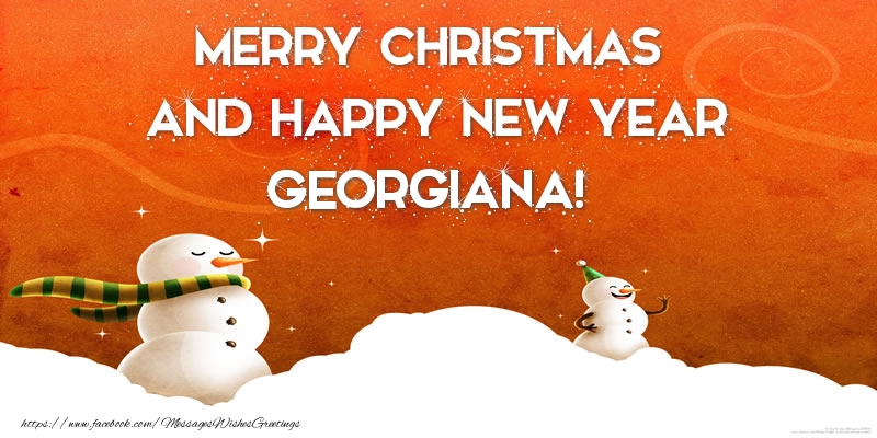 Greetings Cards for Christmas - Snowman | Merry christmas and happy new year Georgiana!
