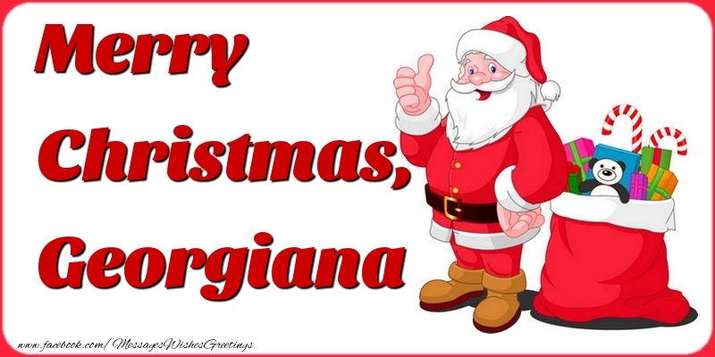 Greetings Cards for Christmas - Merry Christmas, Georgiana