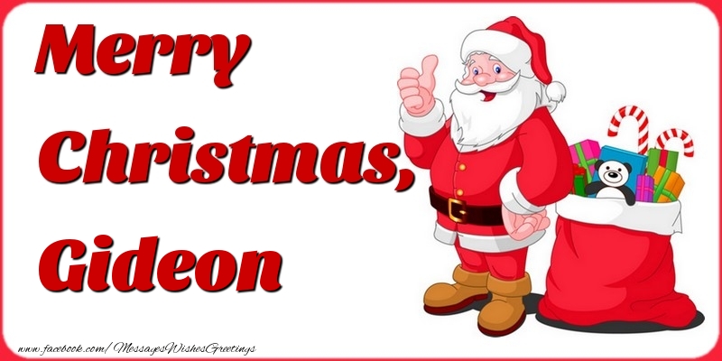 Greetings Cards for Christmas - Merry Christmas, Gideon