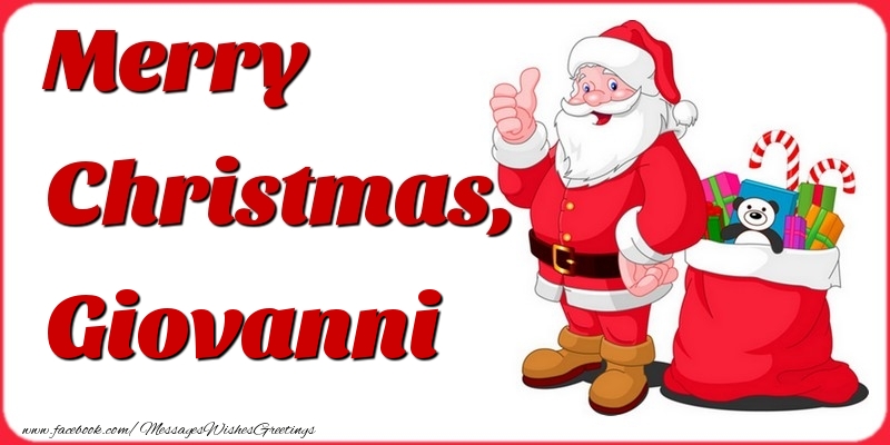 Greetings Cards for Christmas - Gift Box & Santa Claus | Merry Christmas, Giovanni
