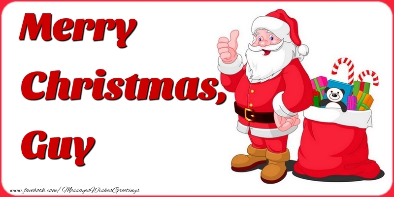 Greetings Cards for Christmas - Gift Box & Santa Claus | Merry Christmas, Guy