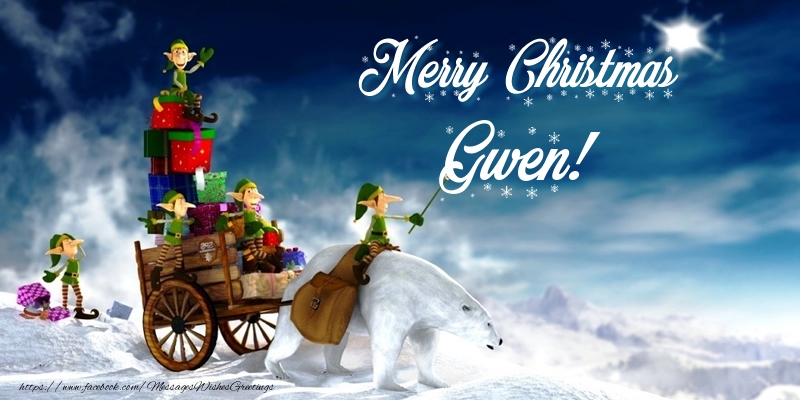 Greetings Cards for Christmas - Animation & Gift Box | Merry Christmas Gwen!