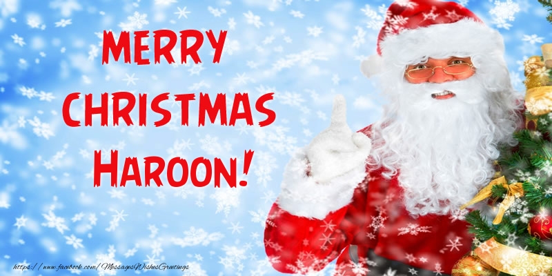 Greetings Cards for Christmas - Merry Christmas Haroon!