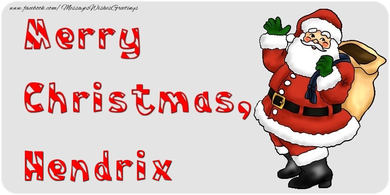 Greetings Cards for Christmas - Merry Christmas, Hendrix