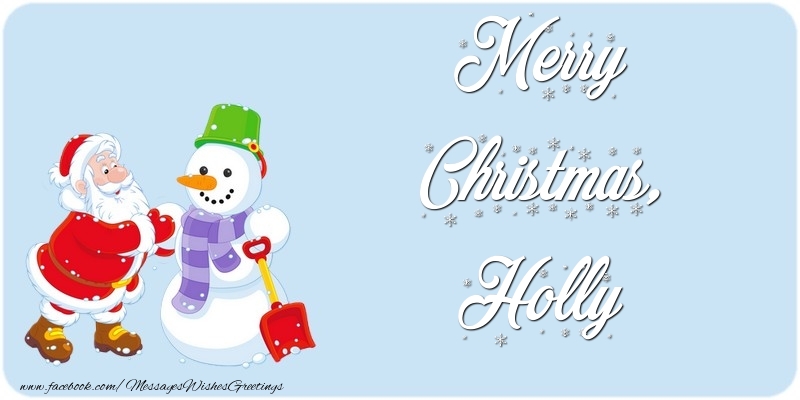 Greetings Cards for Christmas - Santa Claus & Snowman | Merry Christmas, Holly