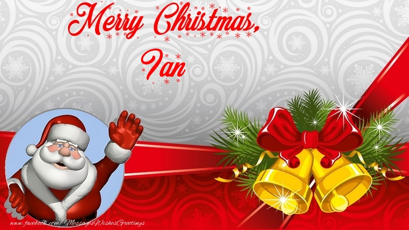 Greetings Cards for Christmas - Merry Christmas, Ian