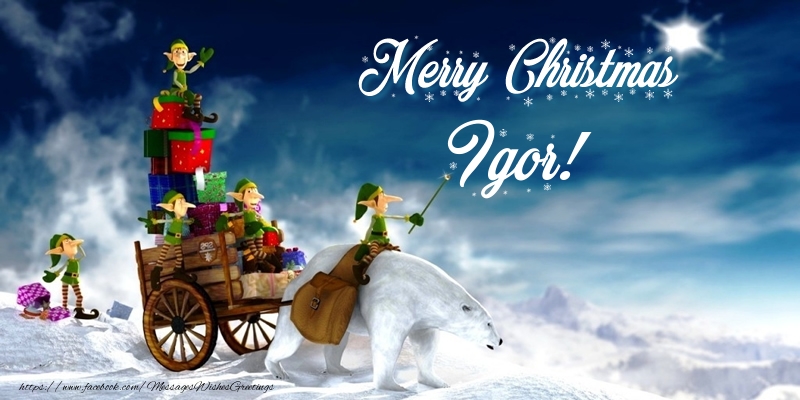Greetings Cards for Christmas - Animation & Gift Box | Merry Christmas Igor!