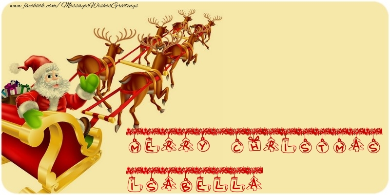 Greetings Cards for Christmas - MERRY CHRISTMAS Isabella