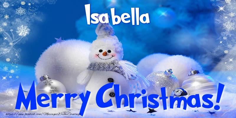 Greetings Cards for Christmas - Christmas Decoration & Snowman | Isabella Merry Christmas!