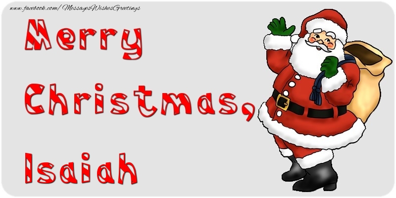 Greetings Cards for Christmas - Santa Claus | Merry Christmas, Isaiah