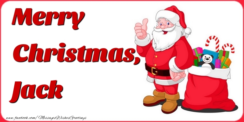 Greetings Cards for Christmas - Gift Box & Santa Claus | Merry Christmas, Jack