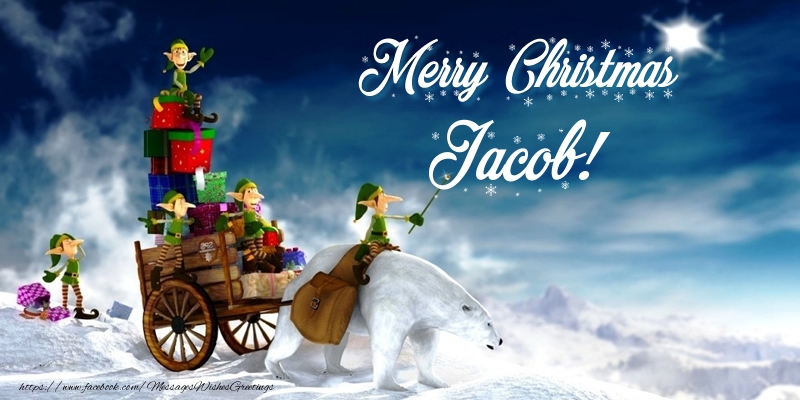 Greetings Cards for Christmas - Animation & Gift Box | Merry Christmas Jacob!