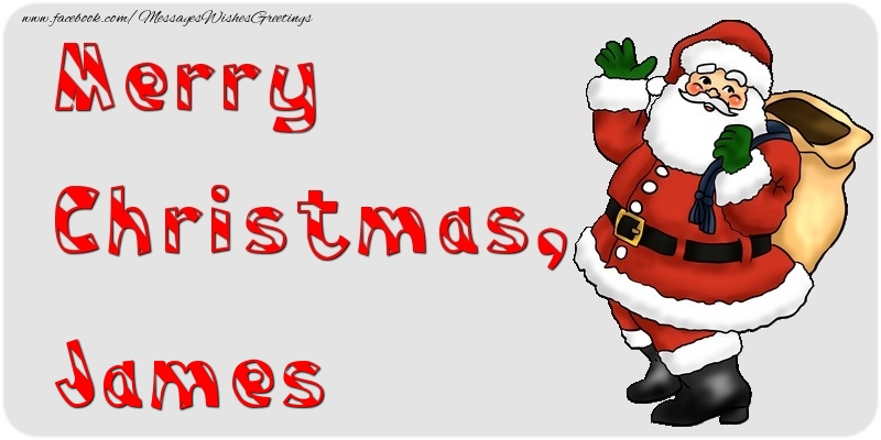 Greetings Cards for Christmas - Santa Claus | Merry Christmas, James