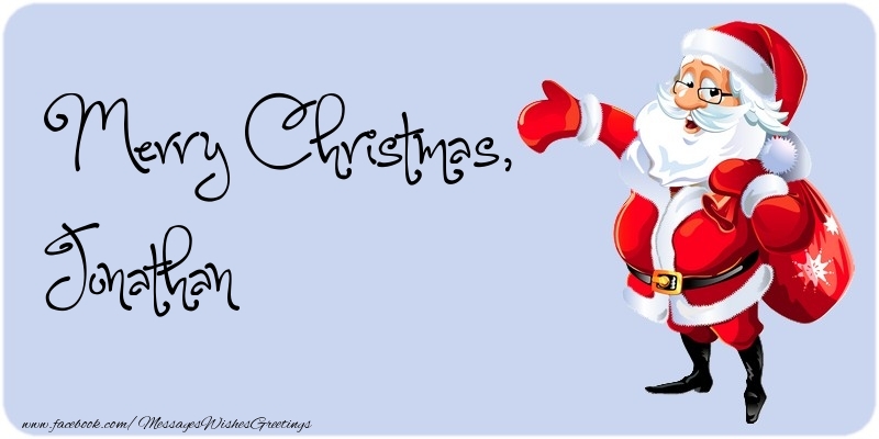 Greetings Cards for Christmas - Merry Christmas, Jonathan