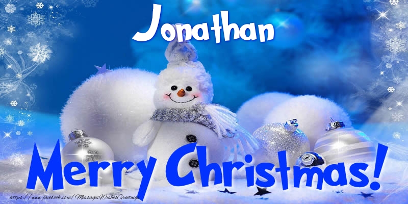 Greetings Cards for Christmas - Christmas Decoration & Snowman | Jonathan Merry Christmas!