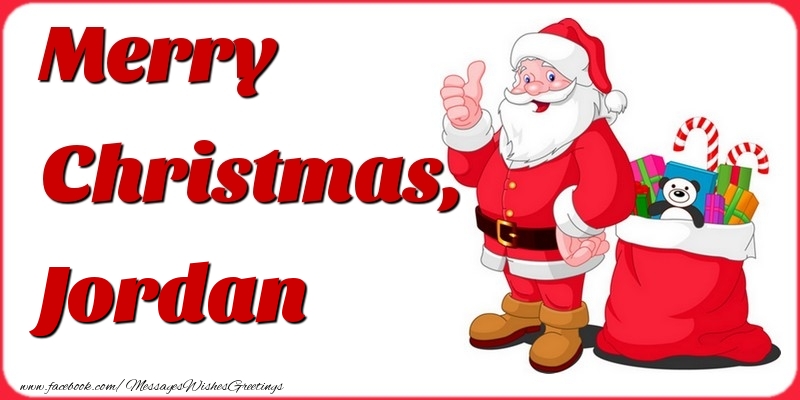 Greetings Cards for Christmas - Gift Box & Santa Claus | Merry Christmas, Jordan
