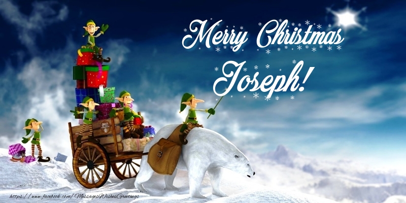 Greetings Cards for Christmas - Animation & Gift Box | Merry Christmas Joseph!