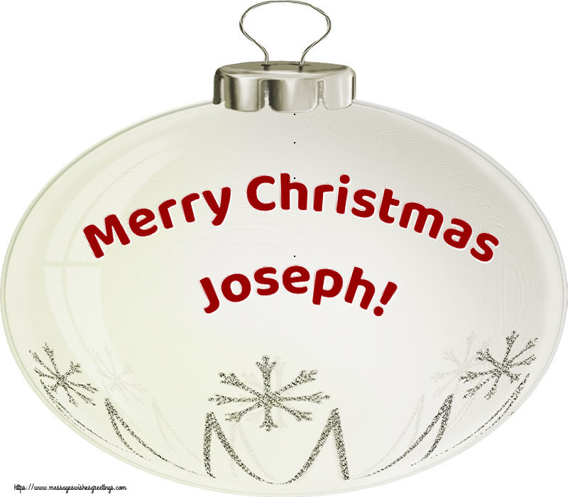 Greetings Cards for Christmas - Christmas Decoration | Merry Christmas Joseph!