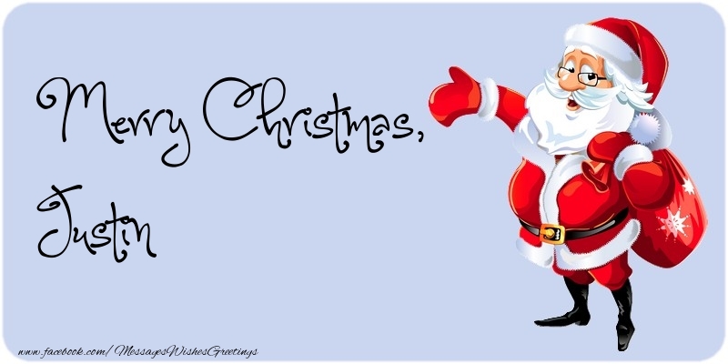 Greetings Cards for Christmas - Santa Claus | Merry Christmas, Justin