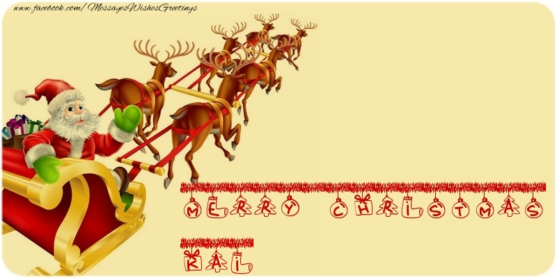 Greetings Cards for Christmas - MERRY CHRISTMAS Kai