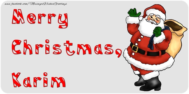 Greetings Cards for Christmas - Merry Christmas, Karim
