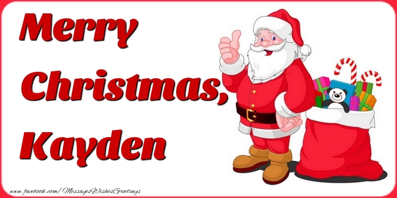 Greetings Cards for Christmas - Gift Box & Santa Claus | Merry Christmas, Kayden