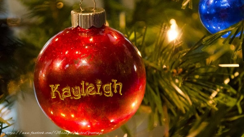 Greetings Cards for Christmas - Your name on christmass globe Kayleigh