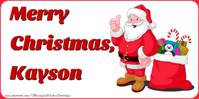 Greetings Cards for Christmas - Gift Box & Santa Claus | Merry Christmas, Kayson