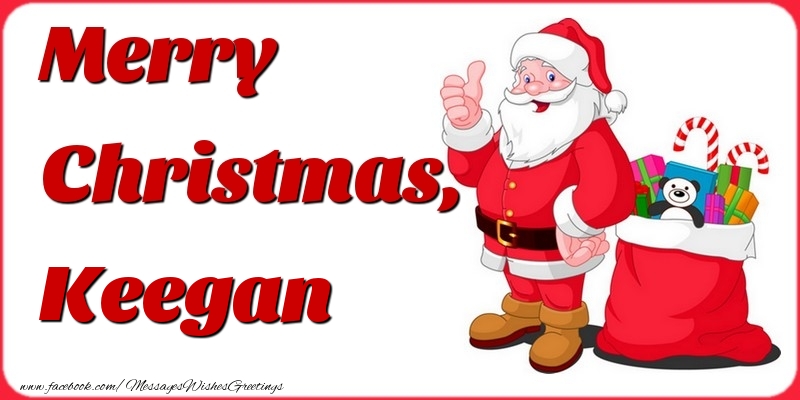 Greetings Cards for Christmas - Gift Box & Santa Claus | Merry Christmas, Keegan