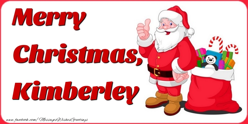 Greetings Cards for Christmas - Gift Box & Santa Claus | Merry Christmas, Kimberley