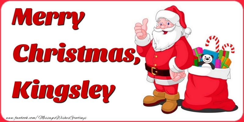 Greetings Cards for Christmas - Gift Box & Santa Claus | Merry Christmas, Kingsley