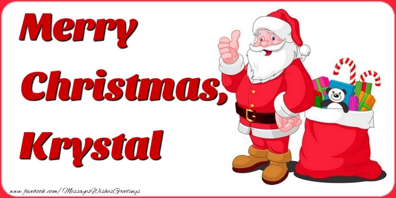 Greetings Cards for Christmas - Gift Box & Santa Claus | Merry Christmas, Krystal