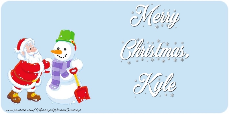 Greetings Cards for Christmas - Santa Claus & Snowman | Merry Christmas, Kyle
