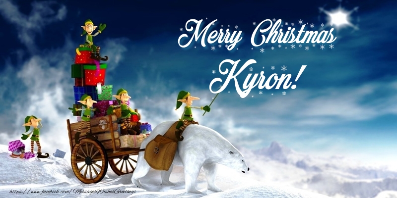 Greetings Cards for Christmas - Merry Christmas Kyron!